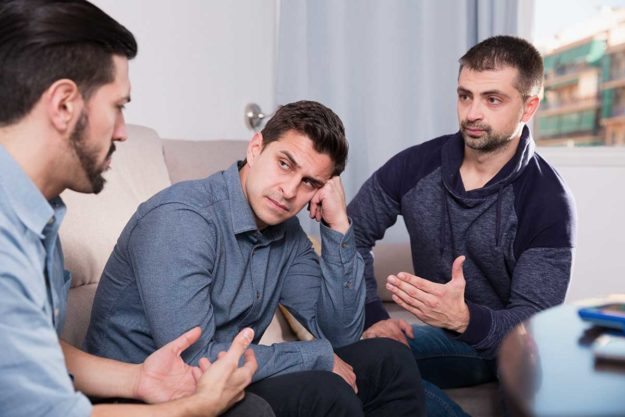 a man learns about peer recovery specialists
