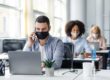 a man returns to work despite some COVID-19 stress