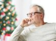 person sitting in front of christmas tree wondering about holiday depression